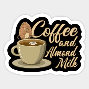 Vegan Vaganer Almond Milk Organic Milk Coffee Sticker